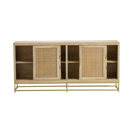 Biscayne Brown/Gold Sideboard by Crestview at Eve Furniture