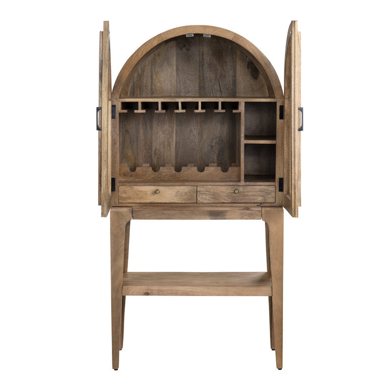Biscayne Brown/Tan Bar Cabinet by Crestview at Eve Furniture