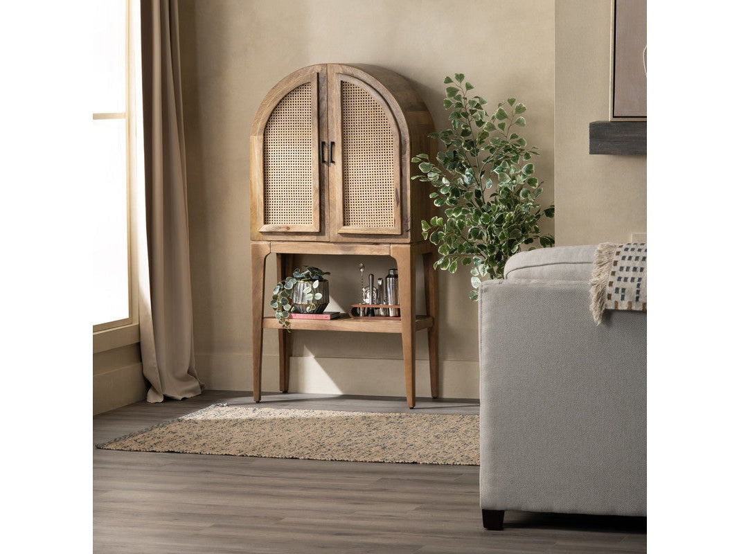 Biscayne Brown/Tan Bar Cabinet by Crestview at Eve Furniture
