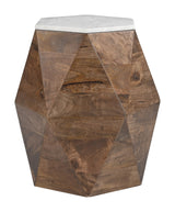 Bisel White & Walnut Side Table by Zuomod at Eve Furniture