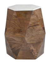 Bisel White & Walnut Side Table by Zuomod at Eve Furniture