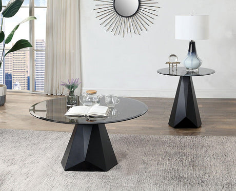 Bishop Black/Gray End Table by Furniture of America at Eve Furniture