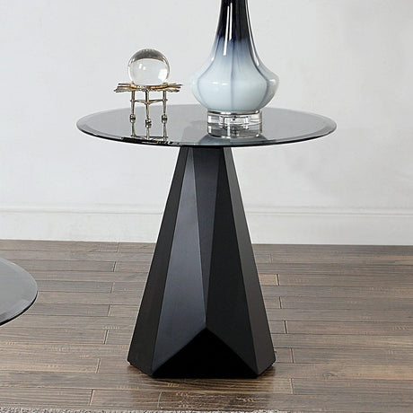 Bishop Black/Gray End Table by Furniture of America at Eve Furniture