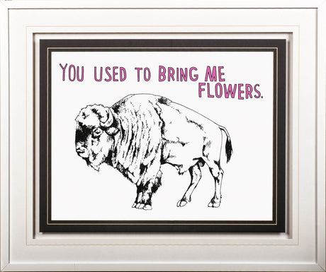 Bison by Marie, Natasha a Framed Art Print Matted under Glass by Mercana at Eve Furniture