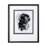 Bison I by Mercana Studio a Hand Embellished Textured Framed Art Print Matted under Glass by Mercana at Eve Furniture