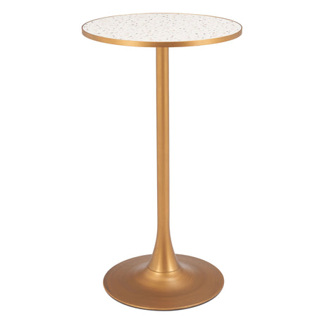 Bite Bar Table Beige & Gold by Zuomod at Eve Furniture