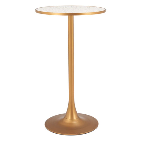 Bite Bar Table Beige & Gold by Zuomod at Eve Furniture
