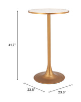 Bite Beige & Gold Bar Table by Zuomod at Eve Furniture