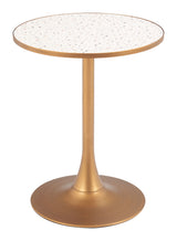 Bite Beige & Gold Bistro Table by Zuomod at Eve Furniture