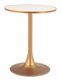 Bite Beige & Gold Bistro Table by Zuomod at Eve Furniture