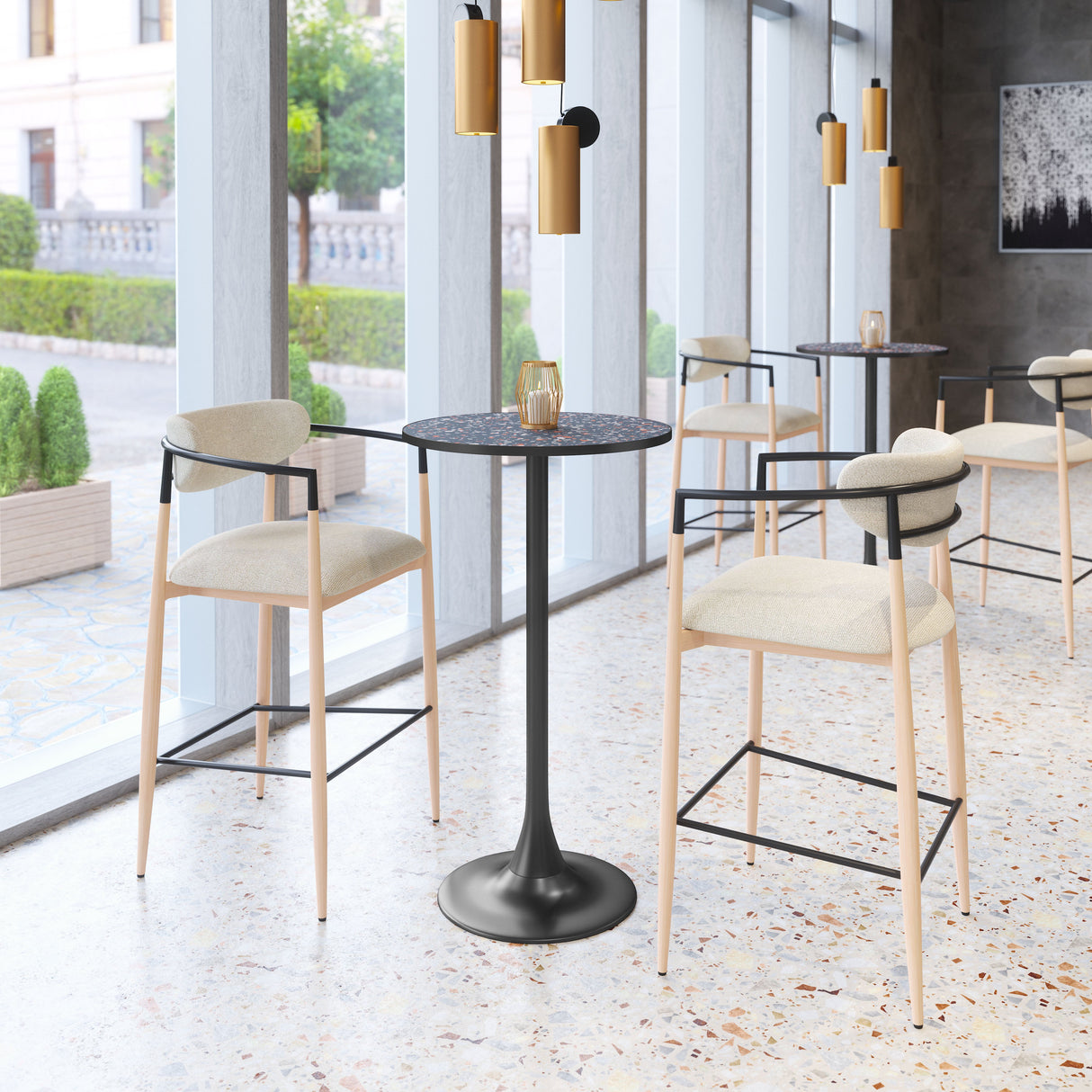 Bite Black Bar Table by Zuomod at Eve Furniture