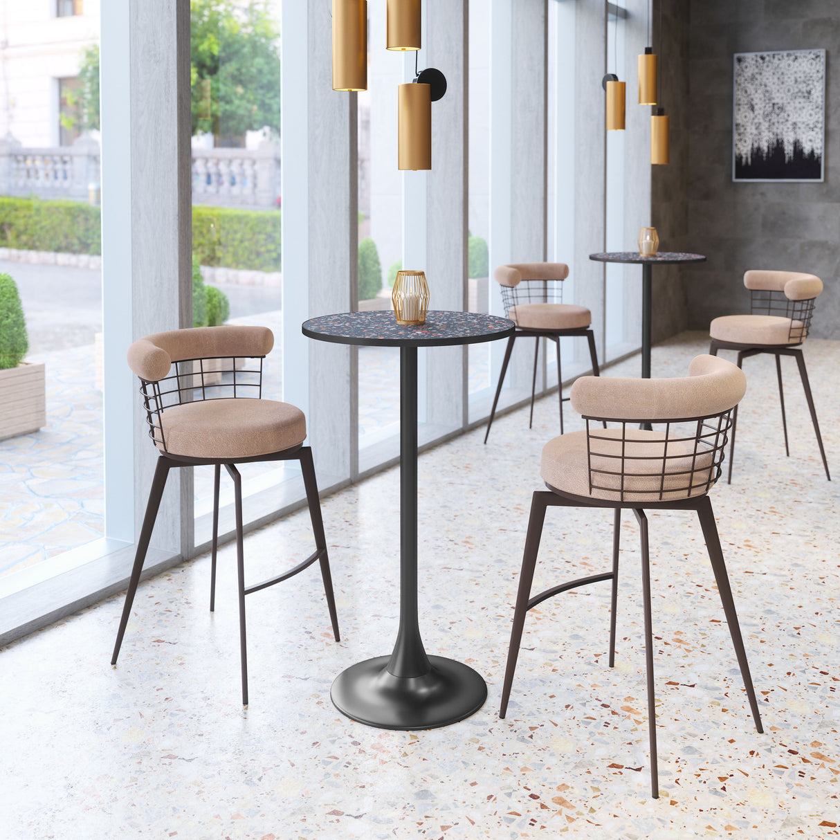 Bite Black Bar Table by Zuomod at Eve Furniture