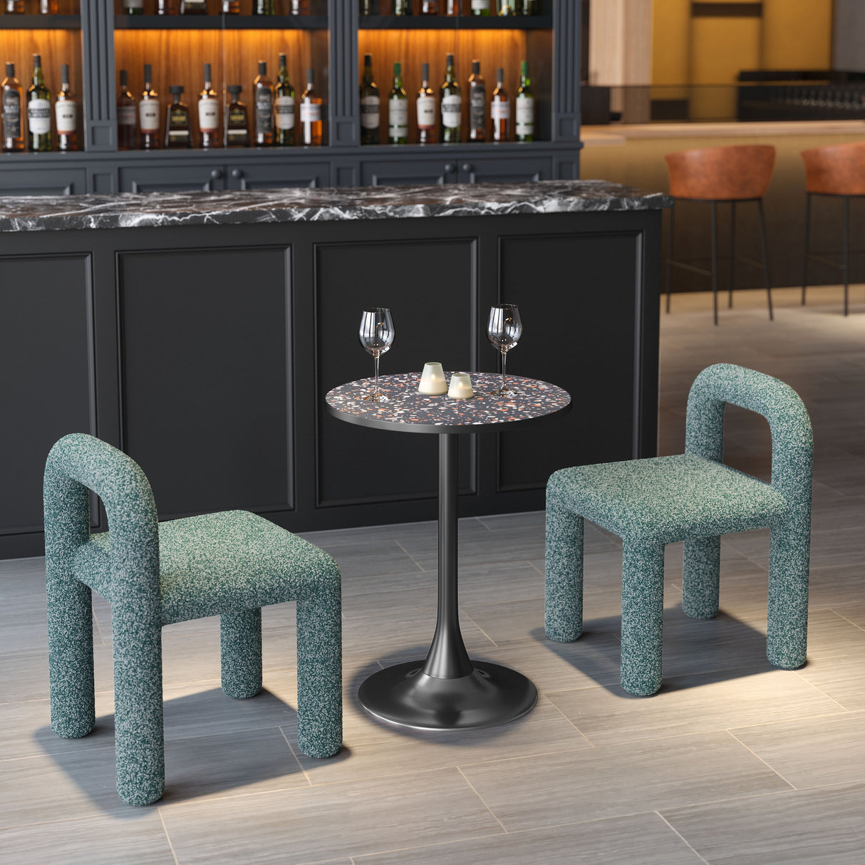 Bite Black Bistro Table by Zuomod at Eve Furniture