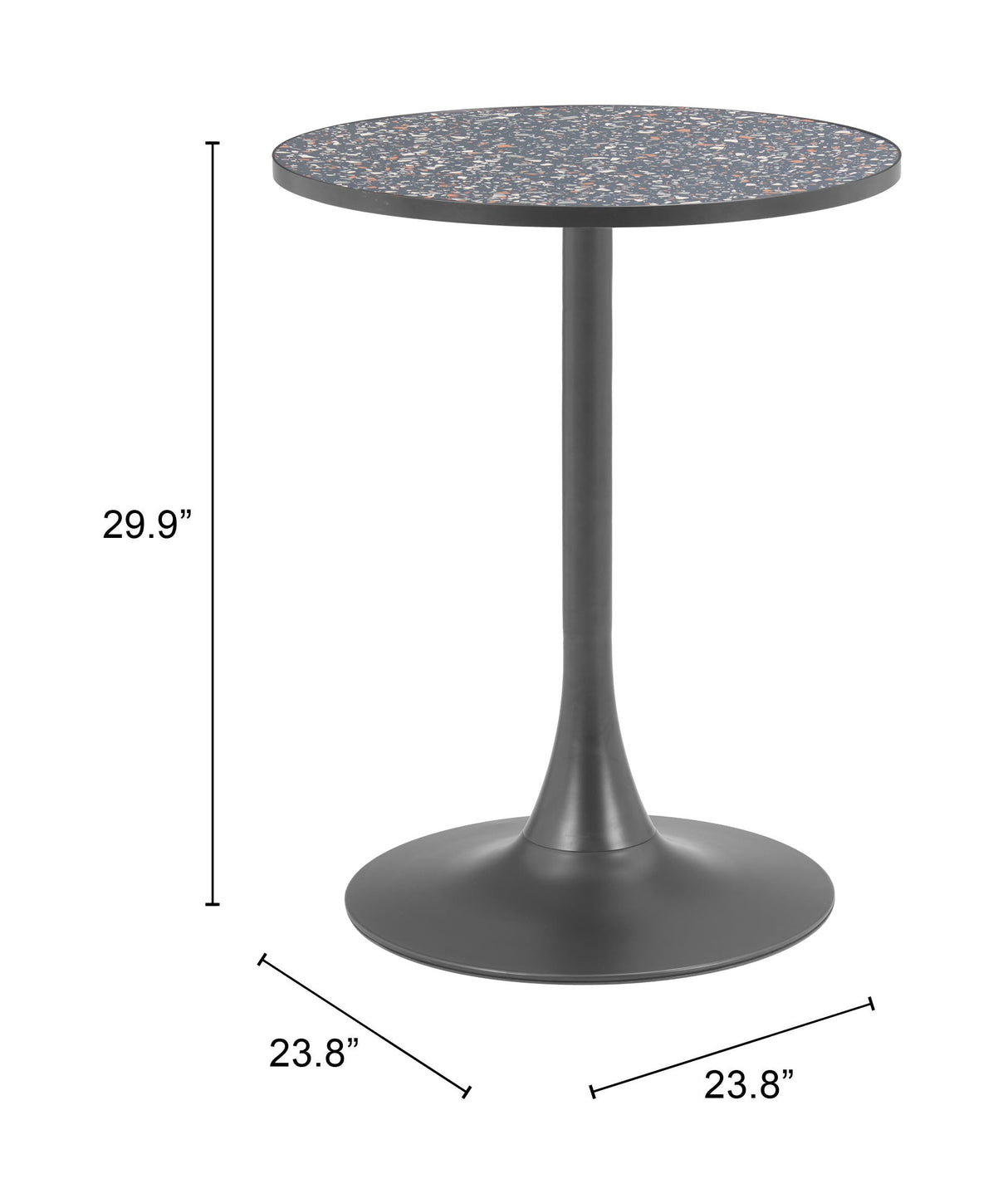 Bite Black Bistro Table by Zuomod at Eve Furniture