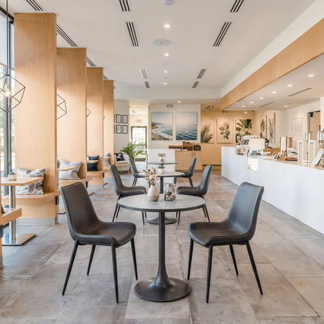 Bite Gray & Black Bistro Table by Zuomod at Eve Furniture