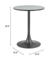 Bite Gray & Black Bistro Table by Zuomod at Eve Furniture