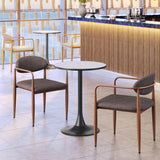 Bite Gray & Black Bistro Table by Zuomod at Eve Furniture