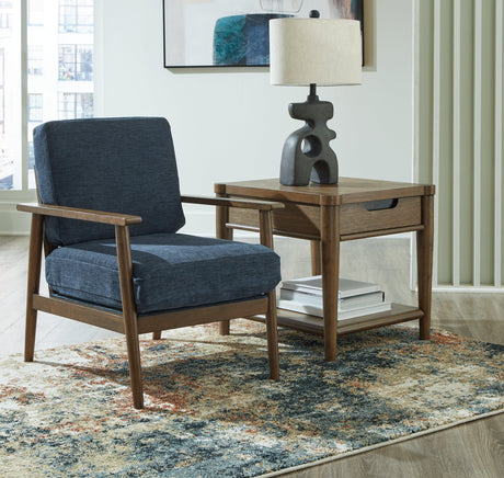 Bixler Navy Accent Chair by Ashley at Eve Furniture