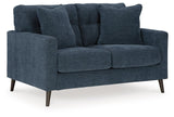 Bixler Navy Loveseat by Ashley at Eve Furniture
