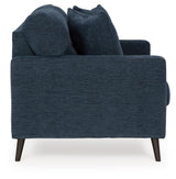 Bixler Navy Loveseat by Ashley at Eve Furniture