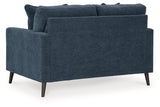 Bixler Navy Loveseat by Ashley at Eve Furniture