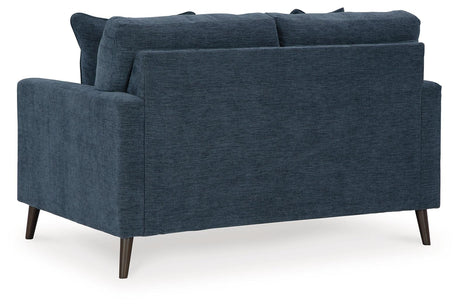 Bixler Navy Loveseat by Ashley at Eve Furniture