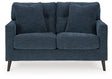 Bixler Navy Loveseat by Ashley at Eve Furniture