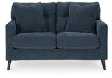 Bixler Navy Loveseat by Ashley at Eve Furniture