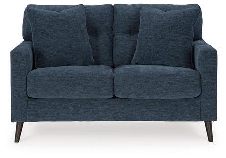 Bixler Navy Loveseat by Ashley at Eve Furniture
