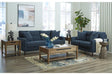 Bixler Navy Sofa and Loveseat by Ashley at Eve Furniture