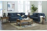 Bixler Navy Sofa and Loveseat by Ashley at Eve Furniture