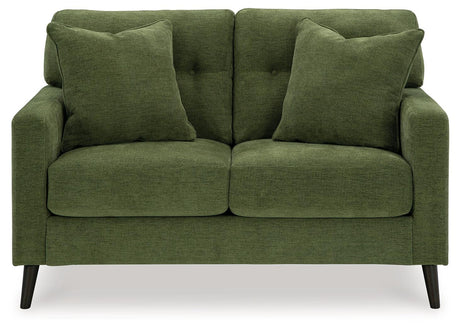 Bixler Olive Loveseat by Ashley at Eve Furniture