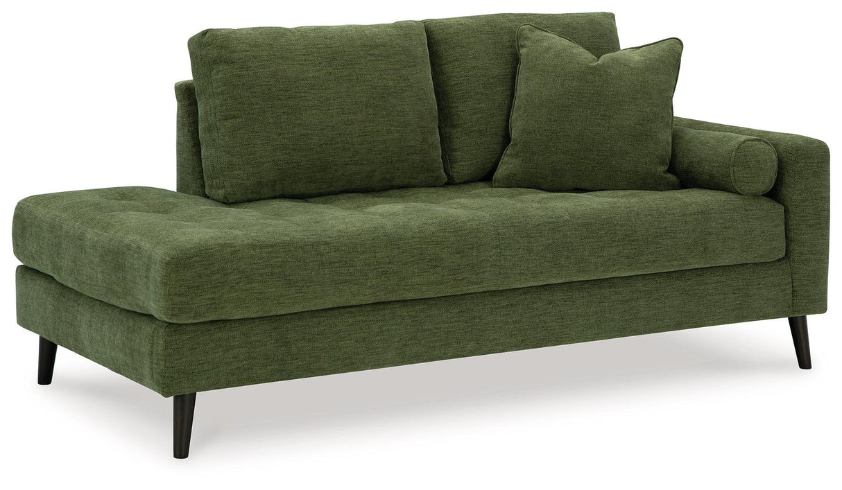 Bixler Olive Right-Arm Facing Corner Chaise by Ashley at Eve Furniture