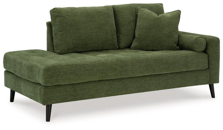 Bixler Olive Right-Arm Facing Corner Chaise by Ashley at Eve Furniture