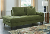 Bixler Olive Right-Arm Facing Corner Chaise by Ashley at Eve Furniture