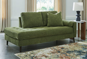 Bixler Olive Right-Arm Facing Corner Chaise by Ashley at Eve Furniture