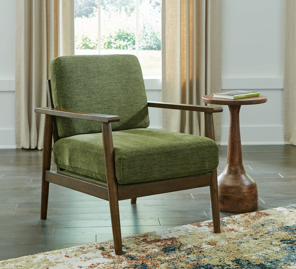 Bixler Olive Showood Accent Chair