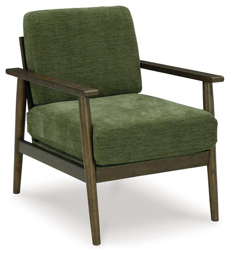 Bixler Olive Showood Accent Chair by Ashley at Eve Furniture