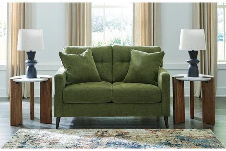 Bixler Olive Sofa and Loveseat by Ashley at Eve Furniture