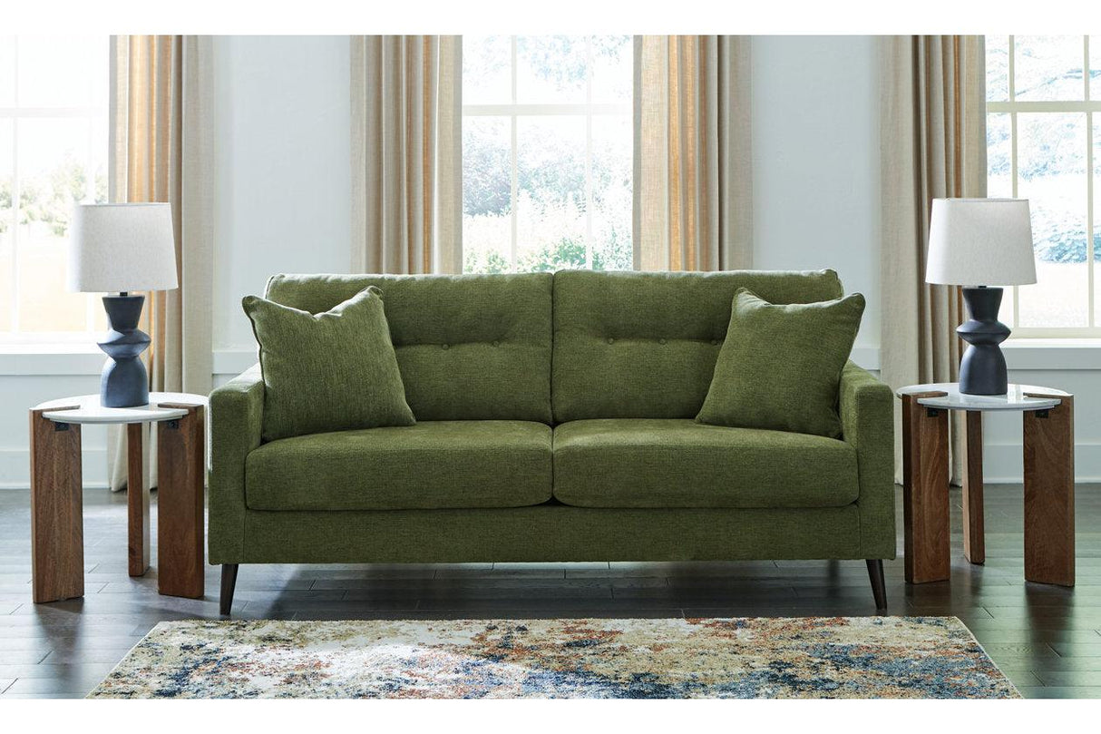 Bixler Olive Sofa and Loveseat by Ashley at Eve Furniture