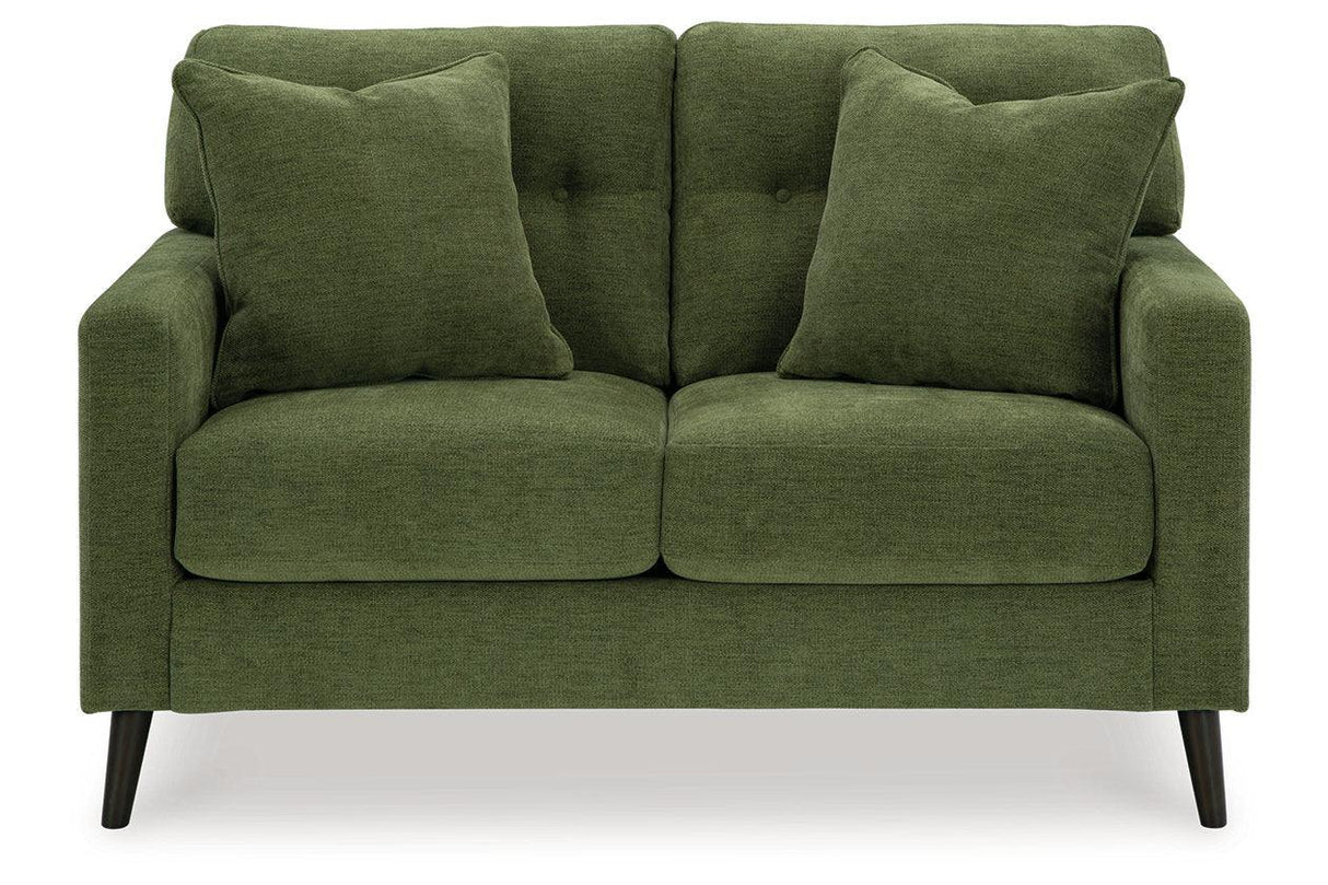Bixler Olive Sofa and Loveseat by Ashley at Eve Furniture