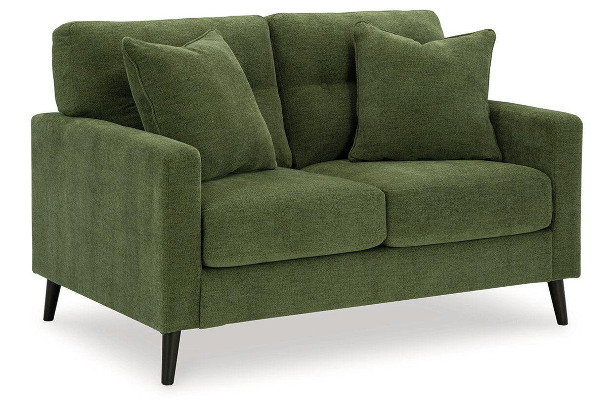 Bixler Olive Sofa and Loveseat by Ashley at Eve Furniture