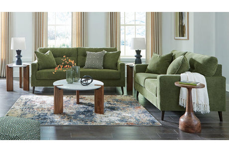 Bixler Olive Sofa and Loveseat by Ashley at Eve Furniture