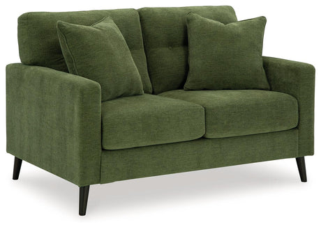 Bixler Olive Loveseat by Ashley at Eve Furniture