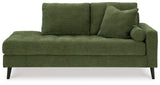 Bixler Olive Right-Arm Facing Corner Chaise by Ashley at Eve Furniture