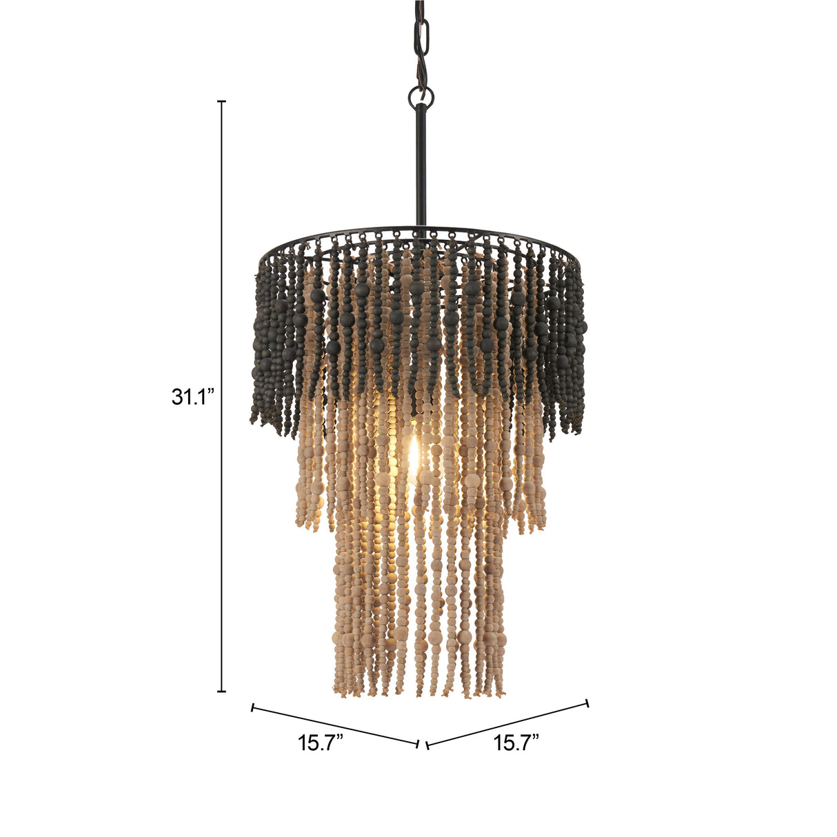 Bizu Black & Beige Ceiling Lamp by Zuomod at Eve Furniture