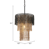 Bizu Black & Beige Ceiling Lamp by Zuomod at Eve Furniture