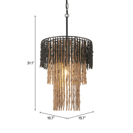 Bizu Black & Beige Ceiling Lamp by Zuomod at Eve Furniture
