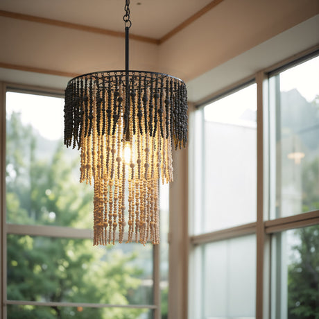 Bizu Black & Beige Ceiling Lamp by Zuomod at Eve Furniture