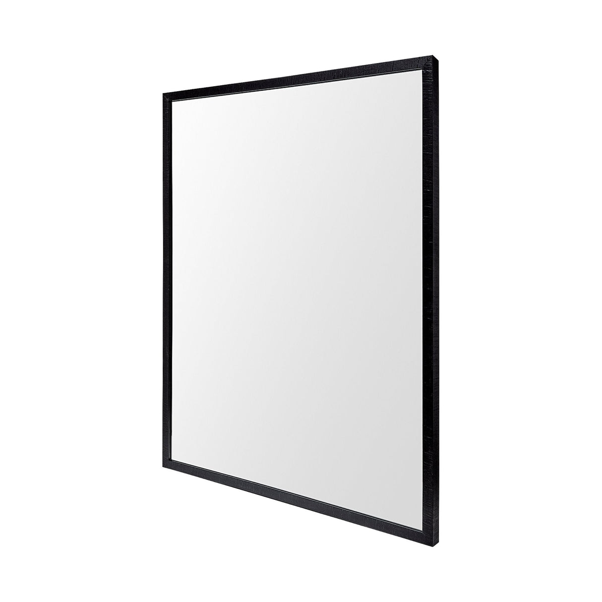 Black 30x40 Faux Wood Frame Bathroom Vanity Mirror by Mercana at Eve Furniture